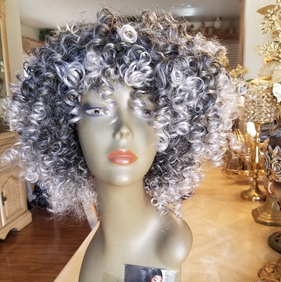 Gray Black Beauty Full Wig main image 6
